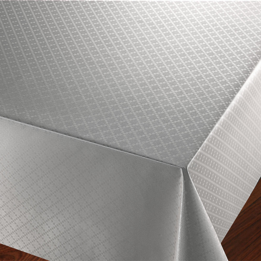 Checkers Silver - voksdug med præget ternet mønster