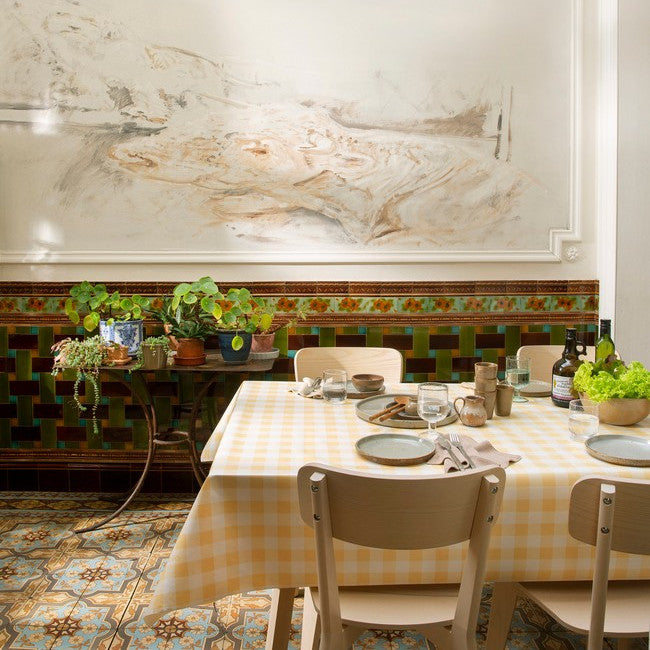 LÆNGDE: 3,5 m - Lola ternet voksdug - Chiwy Buttermilk