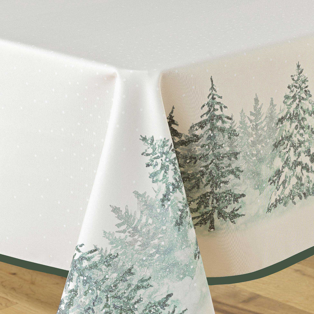 Christmas 150 x 300 cm, rektangulær juledug med anti-plet, nærbillede