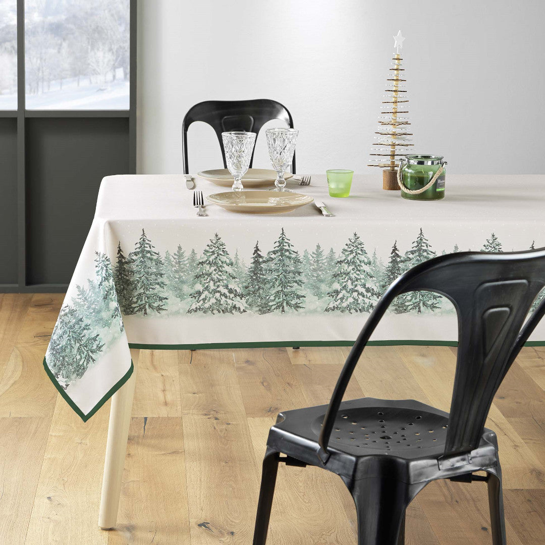 Christmas 150 x 300 cm, rektangulær juledug med anti-plet, opdækning