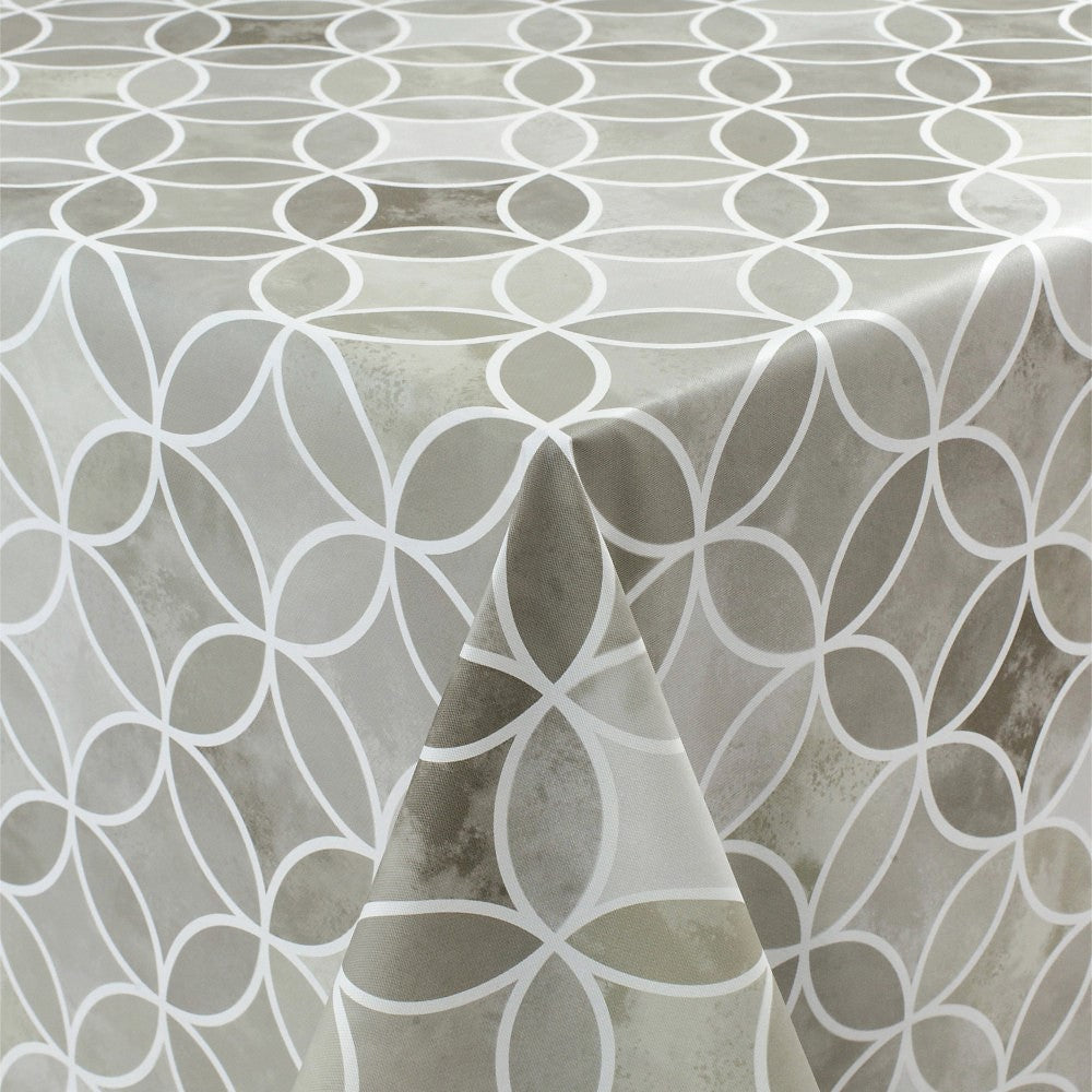 Circle Graphics Grå - Voksdug med flot grafisk cirkel mønster