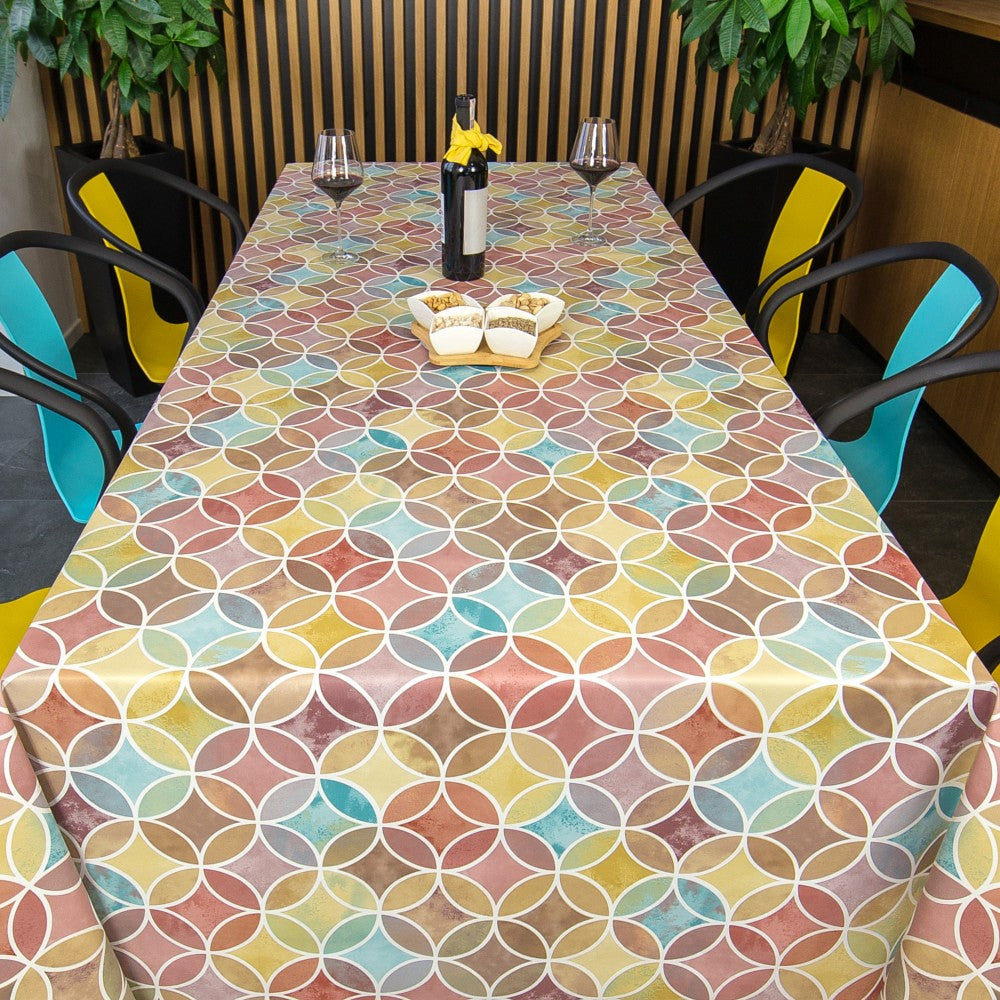 Circle Graphics Varm - Voksdug med flot grafisk cirkel mønster