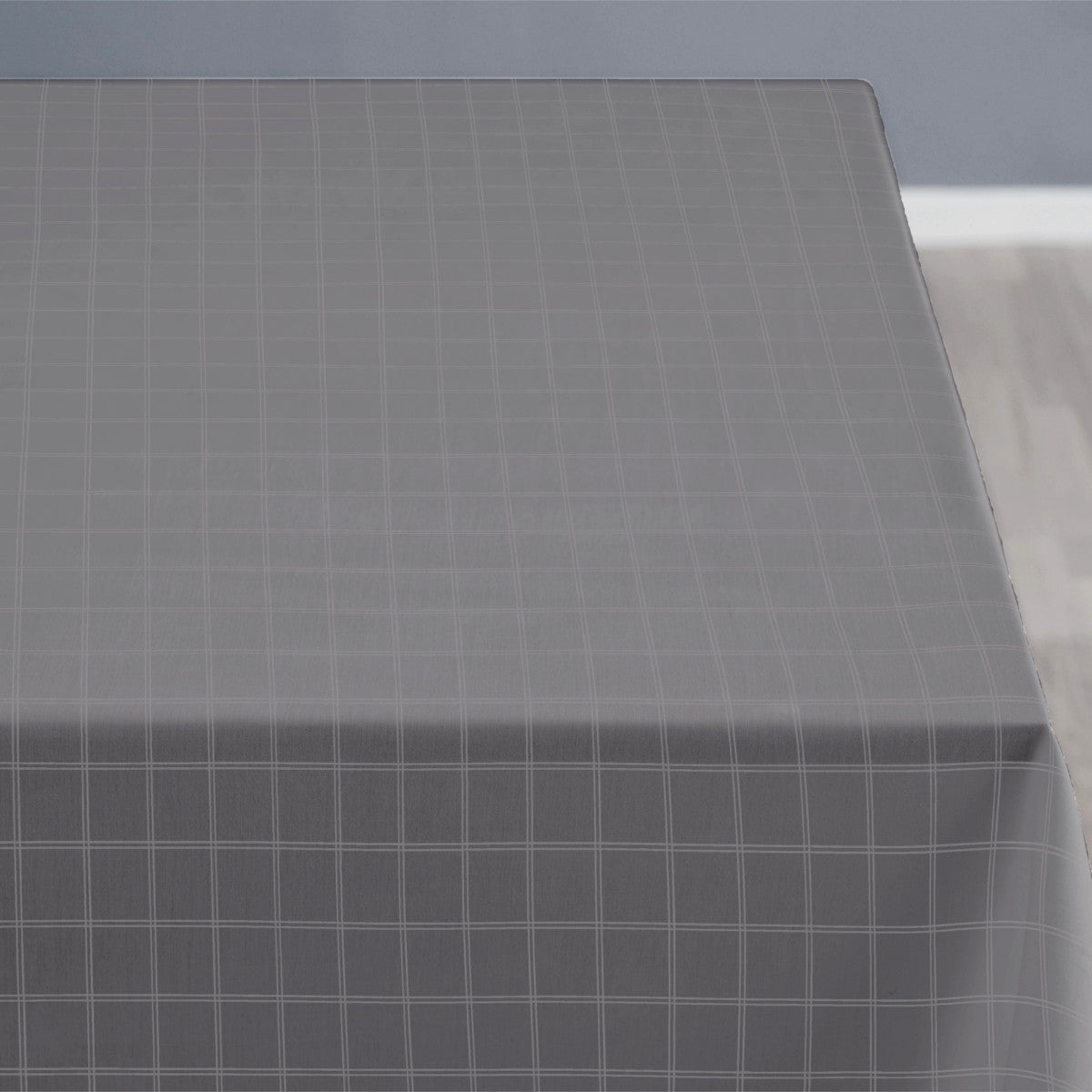 Södahl Clear Grey, klassisk damaskvævet akryldug med antiskrid