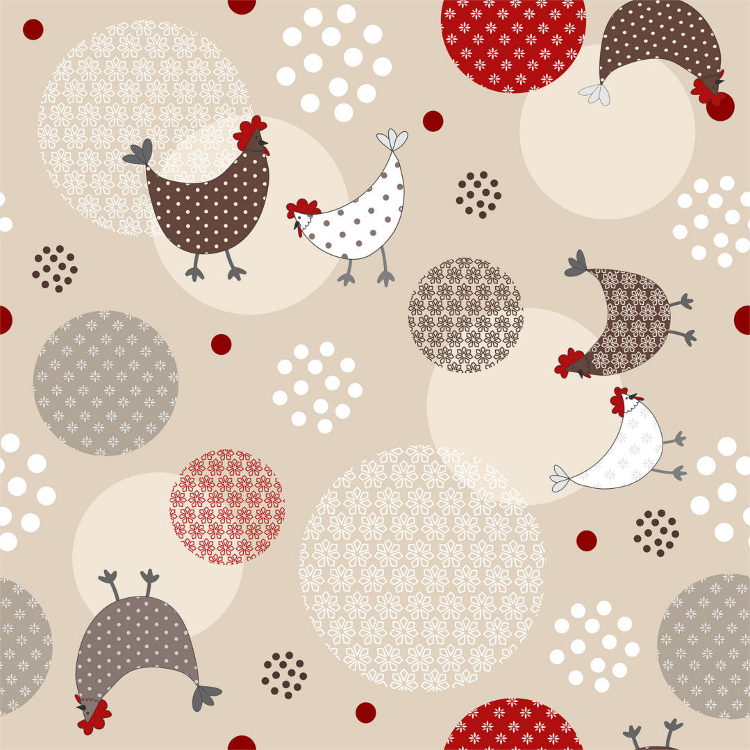 Cocotine Textilia - Rund voksdug med elastik - Til bord Ø 60 - Ø 130 cm