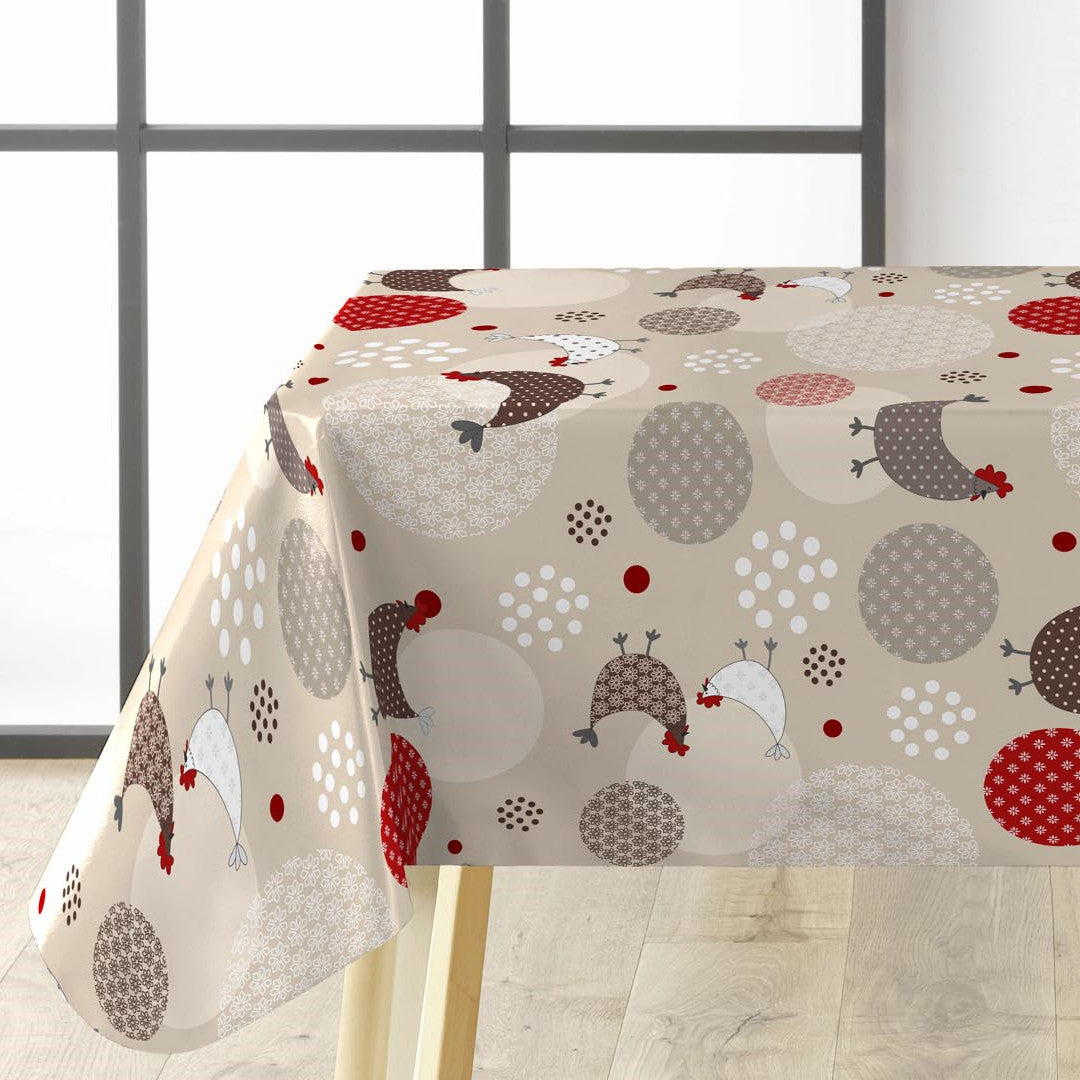 Ekstra blød voksdug med sjove høns og mønstre