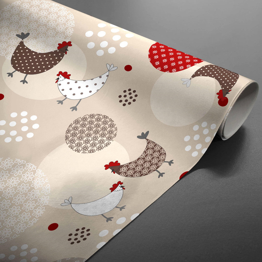 Rullet Cocotine Textilia voksdug med sjove høns