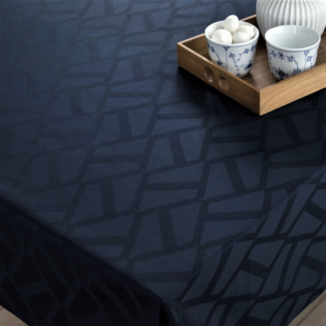 Compliments Ice Damaskdug, blå - 160 x 370 cm