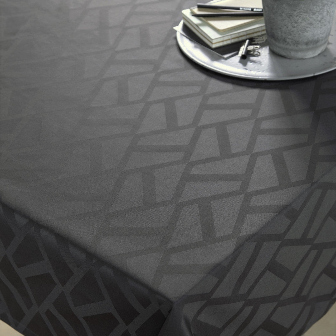 Compliments Ice Damaskdug, grå/antracit - 140 x 270 cm