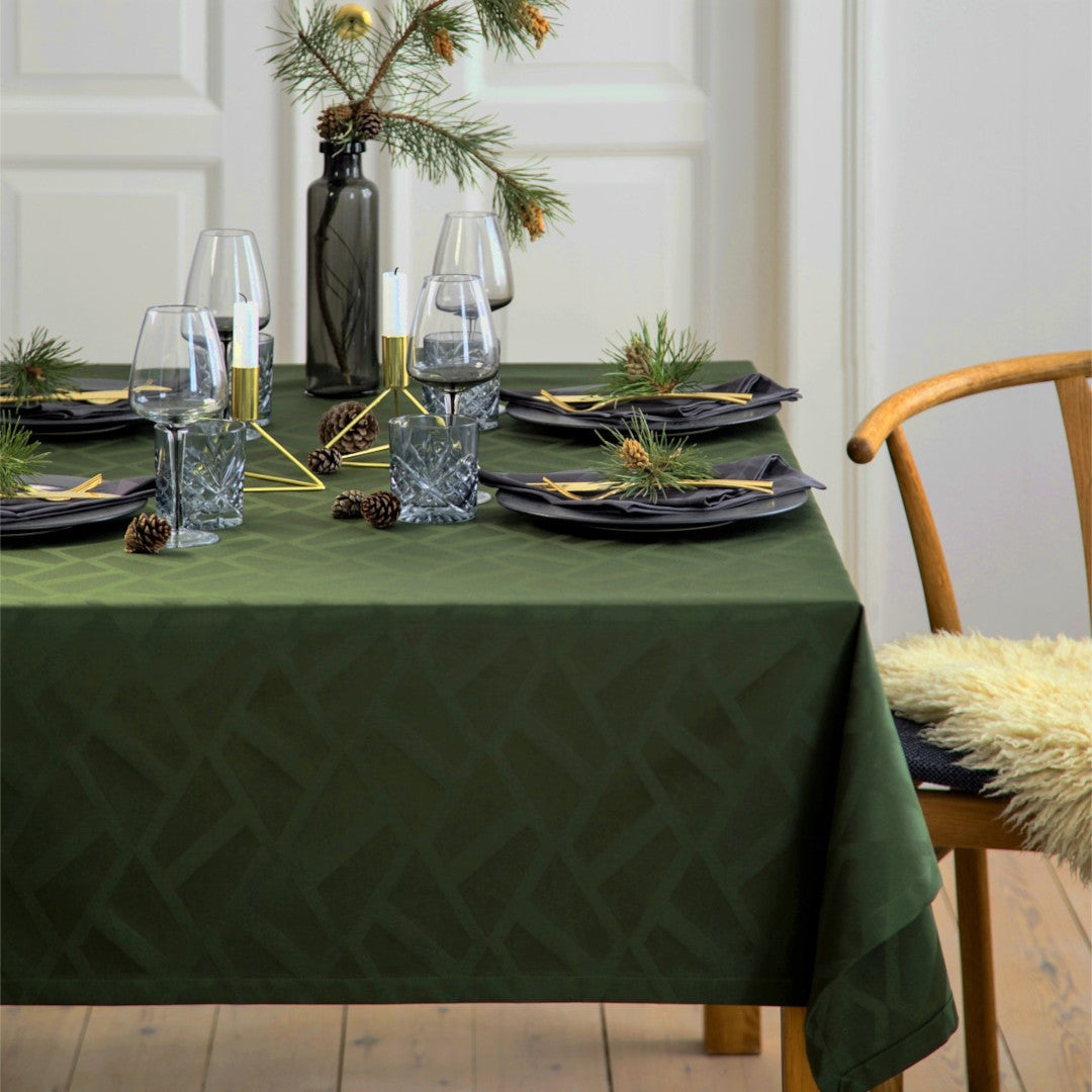 Compliments Ice Damaskdug, grøn - 160 x 220 cm