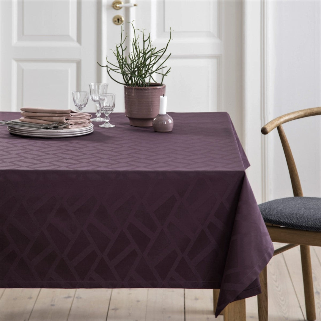 Compliments Ice Damaskdug, lilla - 160 x 320 cm