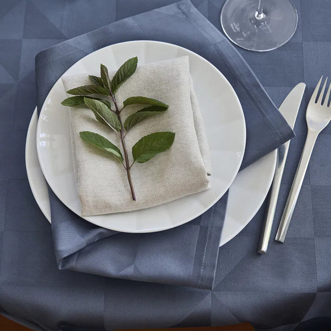 Compliments Wind Damaskdug, blå - 160 x 270 cm, nærbillede