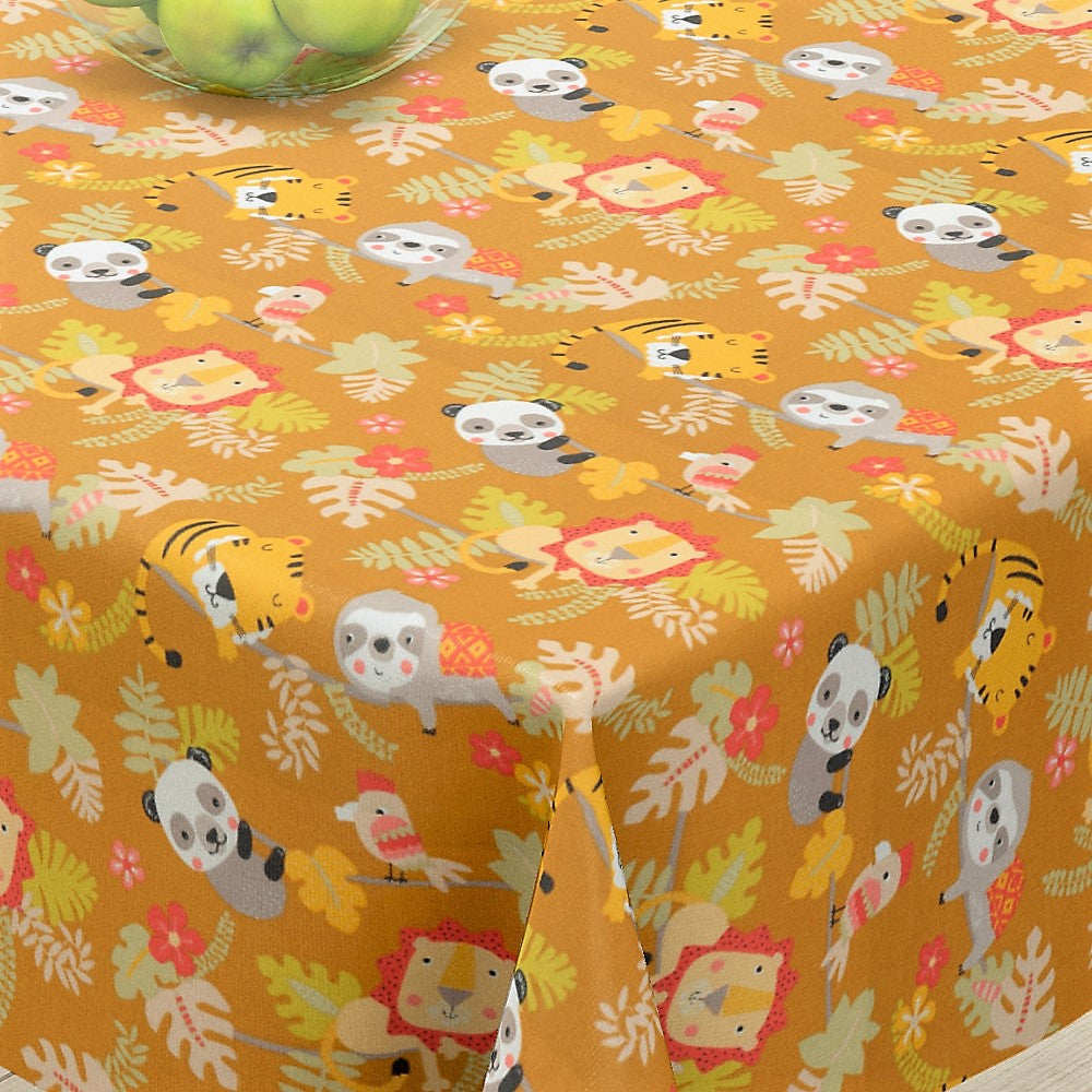 Cool Sennep - Voksdug med søde små dyr - 155 cm bred