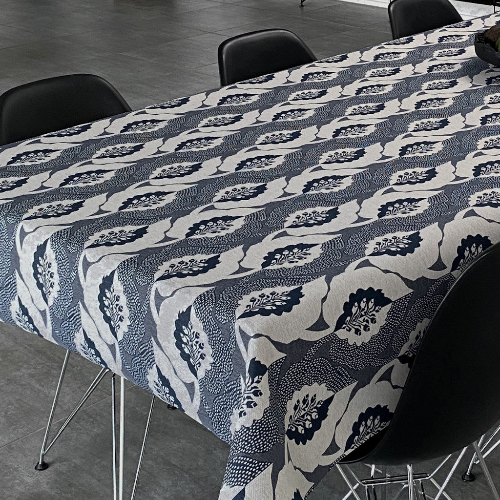 Cypres blå - Akryldug med antiskrid