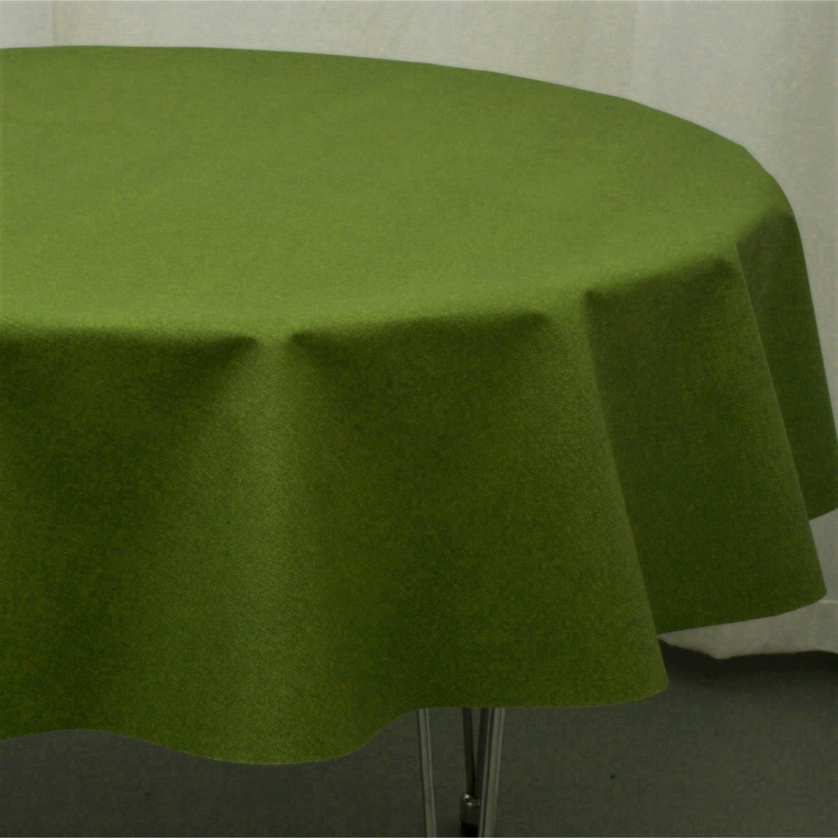 Dali ensfarvet rund akryldug grøn, Ø 140