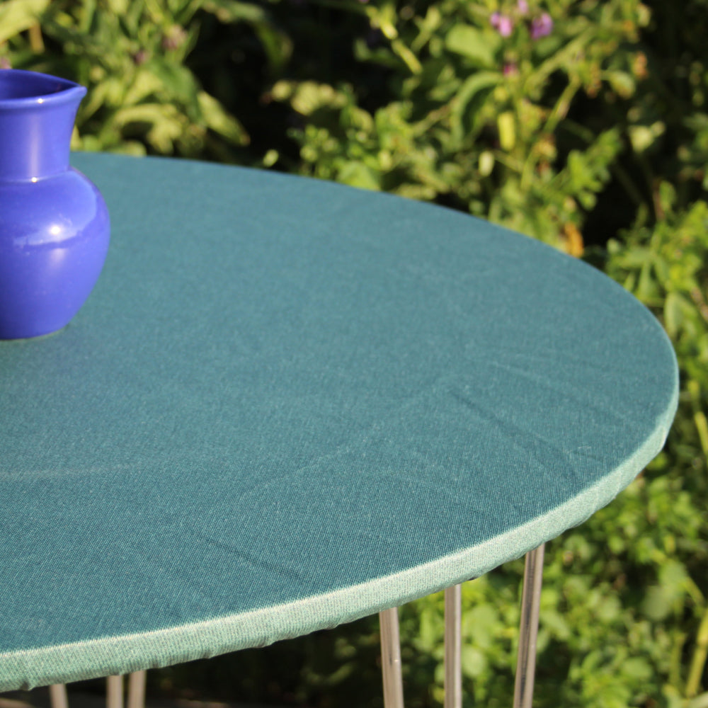 Dali akryldug blå-grøn - rund akryldug med elastikkant - Til bord Ø 60 - Ø 170 cm