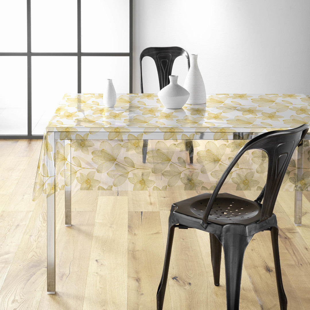 Danela Gold Glitter - Kraftig gennemsigtig voksdug, stregblomster og glittereffekt, miljø