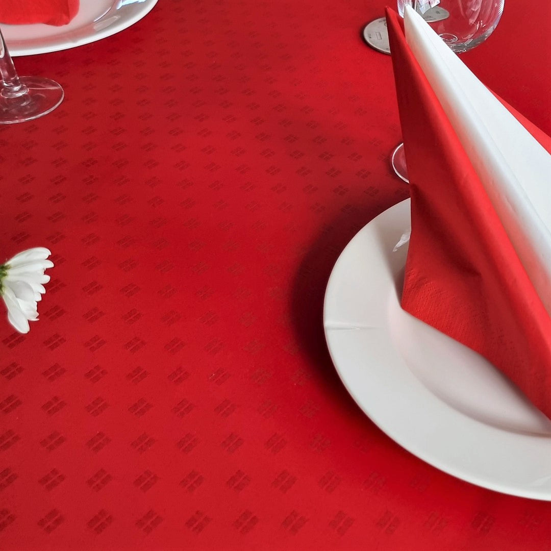 Dannebrog Rød - Elegant og festlig akryldug med antiskrid