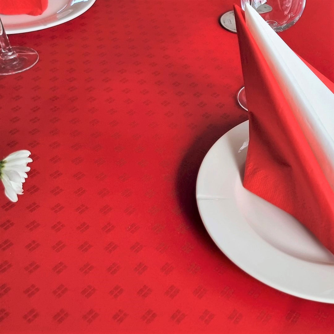 Dannebrog Rød - Elegant og festlig akryldug,160 cm