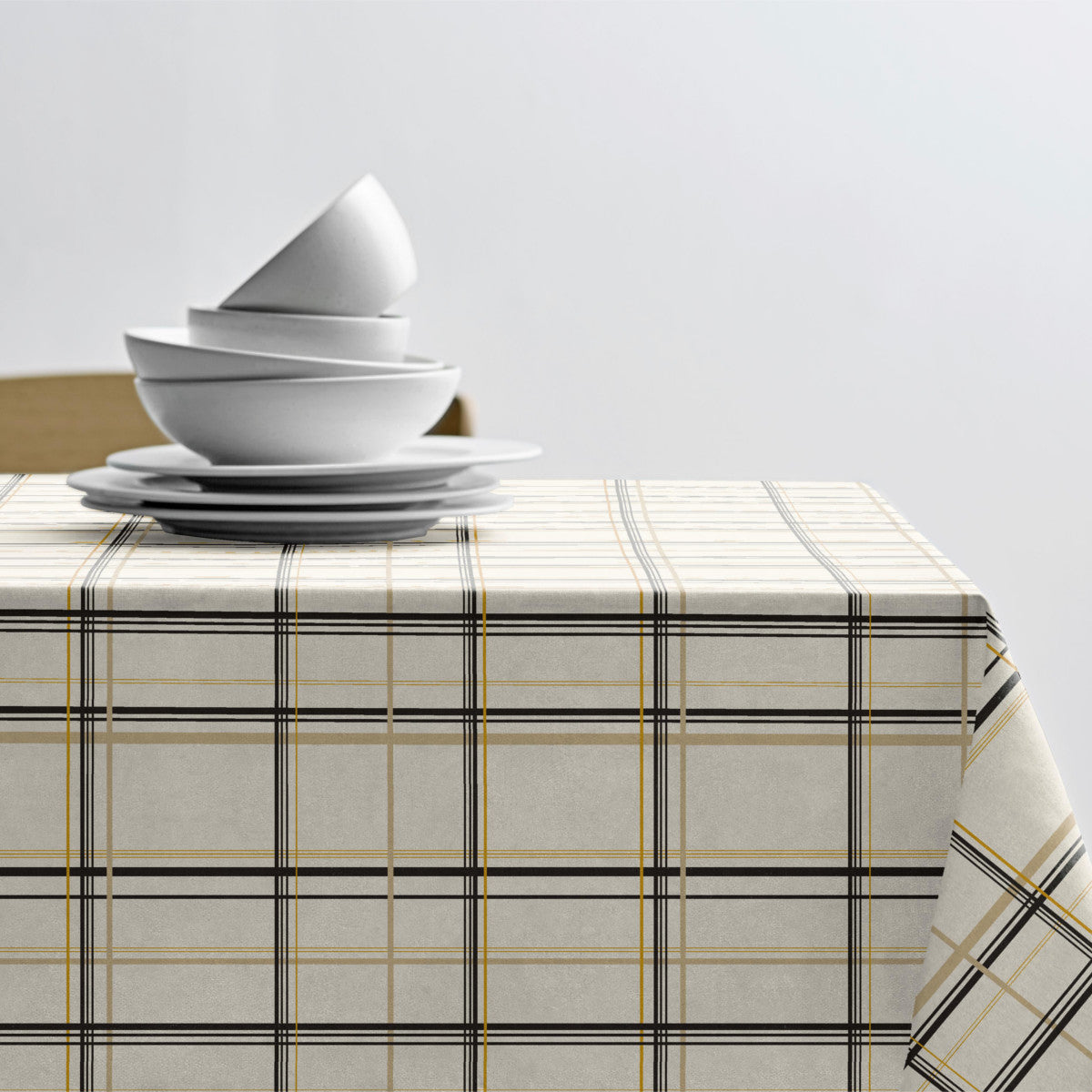 Södahl Define Beige/Gold - Akryldug i 100% bomuld med antiskrid