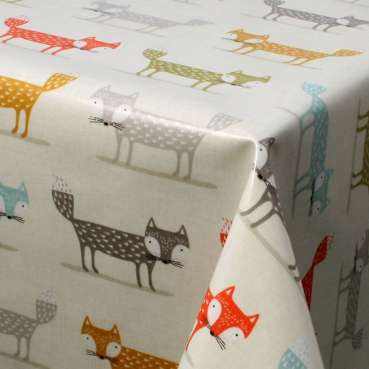 Den Lille Pelsræv - tekstilvoksdug, 134 cm bred