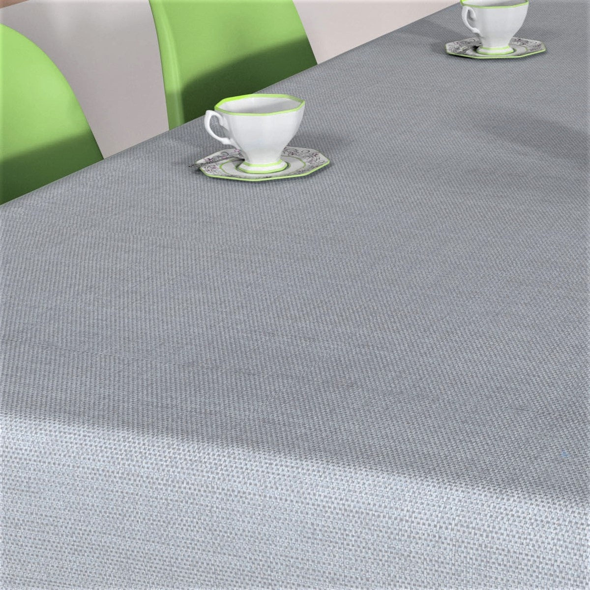 Denim Look lys grå, voksdug med let præget overflade