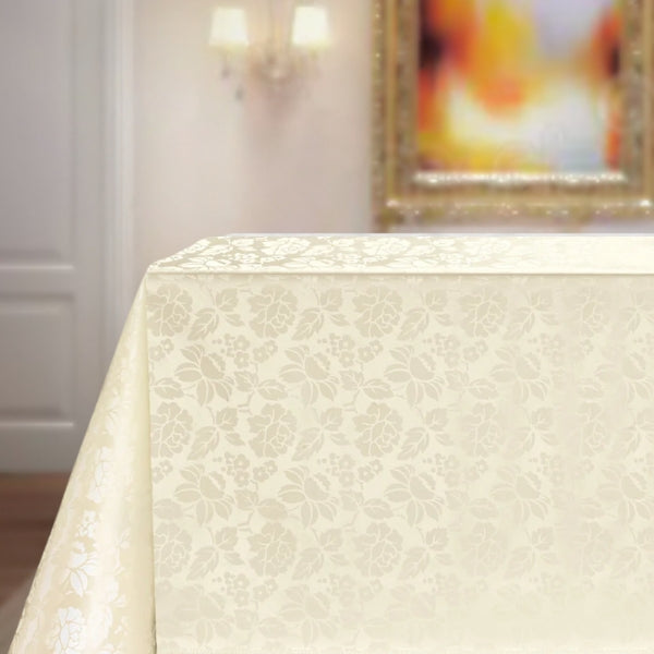 Diamond Damask Flowers Cream - Voksdug med blomster, miljø