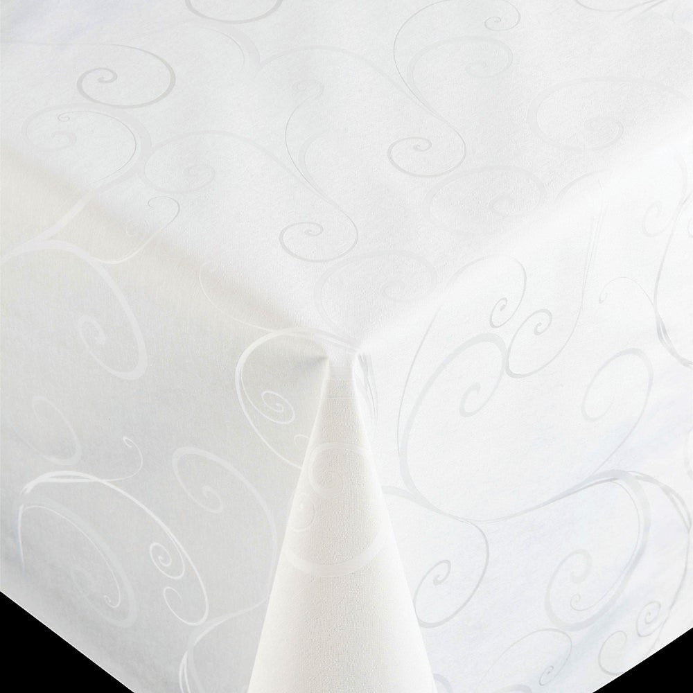 Diamond Galaxy White - Voksdug til festen, med flot præget ranke mønster