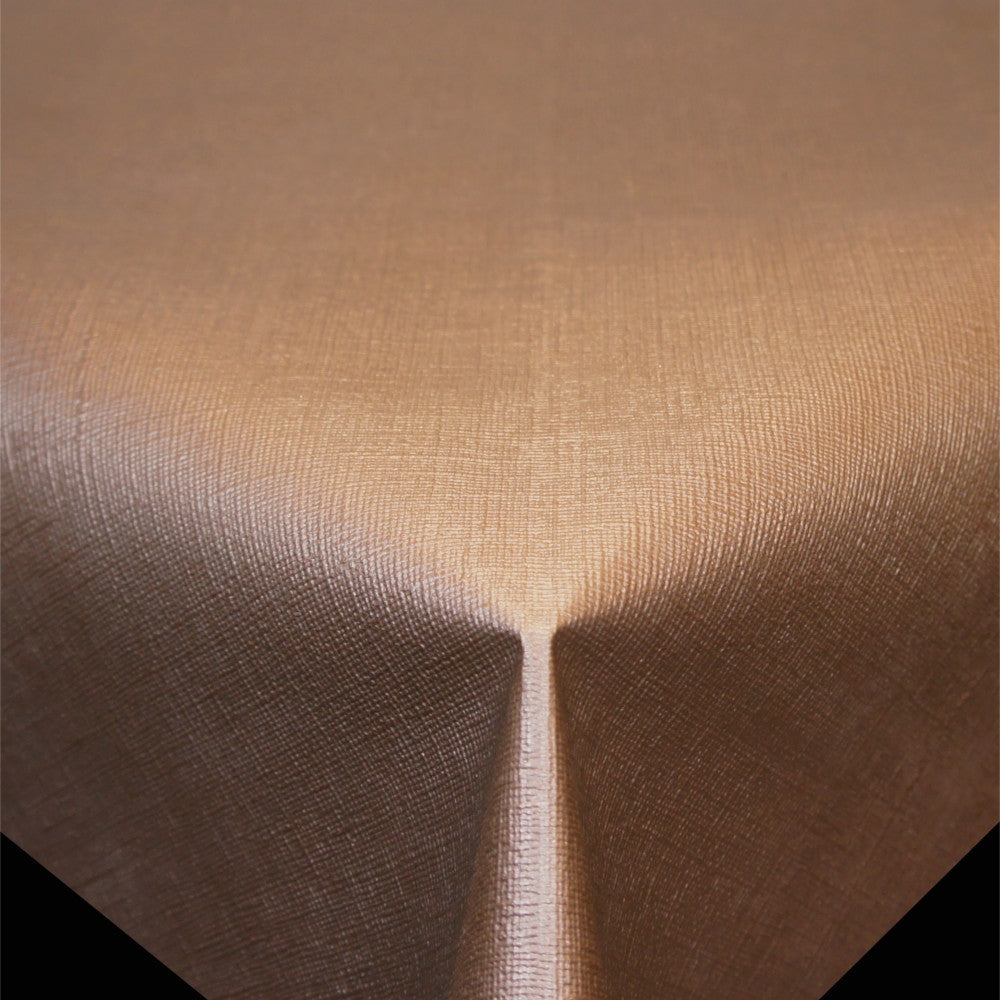 Diamond Hør-Struktur Skovbrun - ensfarvet pvc fri voksdug