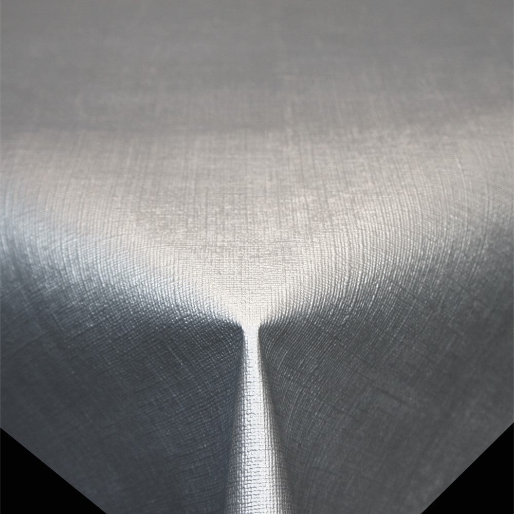 Diamond Hør-Struktur Lysegrå - ensfarvet pvc fri voksdug