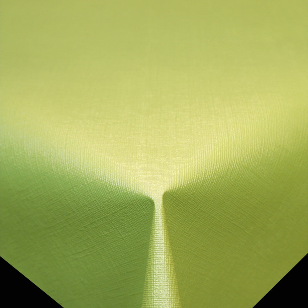 Diamond Hør-Struktur Vårgrøn- ensfarvet pvc fri voksdug