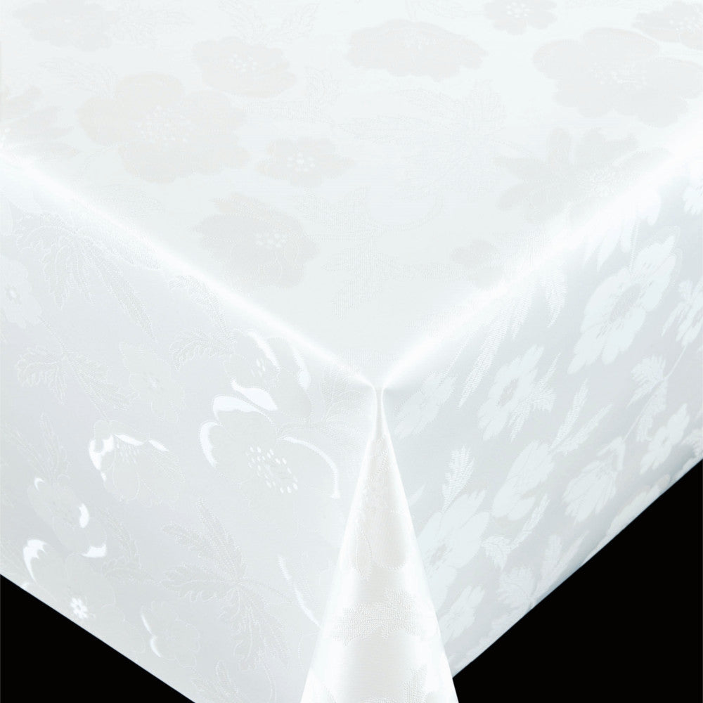 Rund Ø 138 cm - Diamond Pearly - pvc fri voksdug med flot præget mønster
