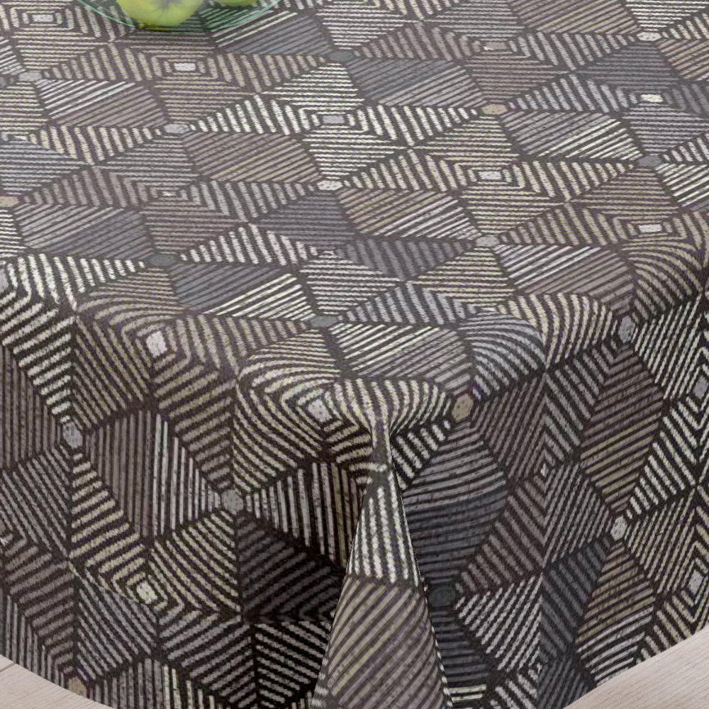 Diego Grå - Akryldug med flot grafisk mønster - 155 cm bred