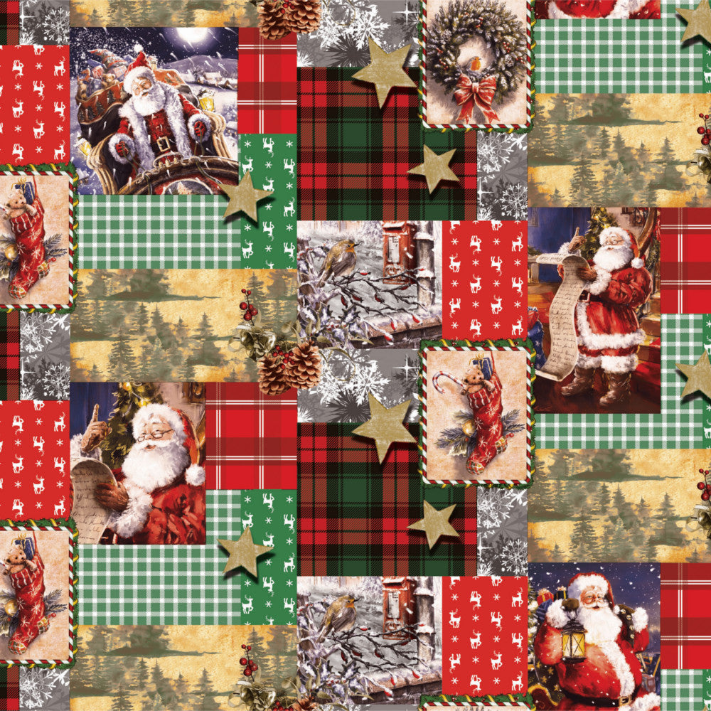 Du Kære Gamle Julemand – Julevoksdug med julemanden på farten