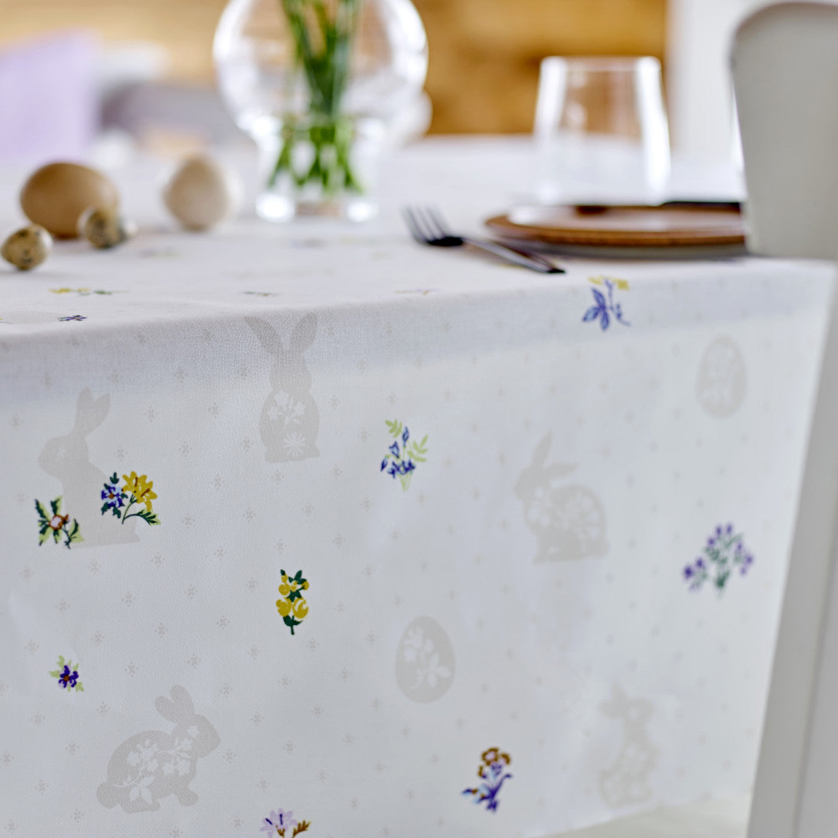 Easter Blossom - Södahl påske-akryldug i 100% bomuld med antiskrid, nærbillede