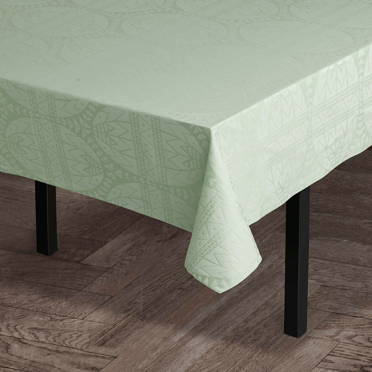 Easter Lys Grøn Damaskdug, flot påskedug fra Juna - 150 cm x 320 cm