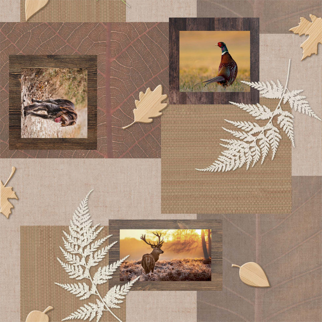Efterår i Naturen - Voksdug med flotte jagt og dyremotiver
