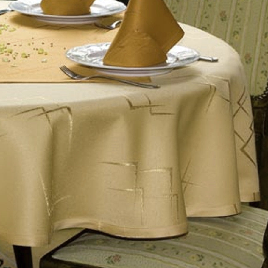 Eleganz Champagne Ø 160 cm, rund damask dug