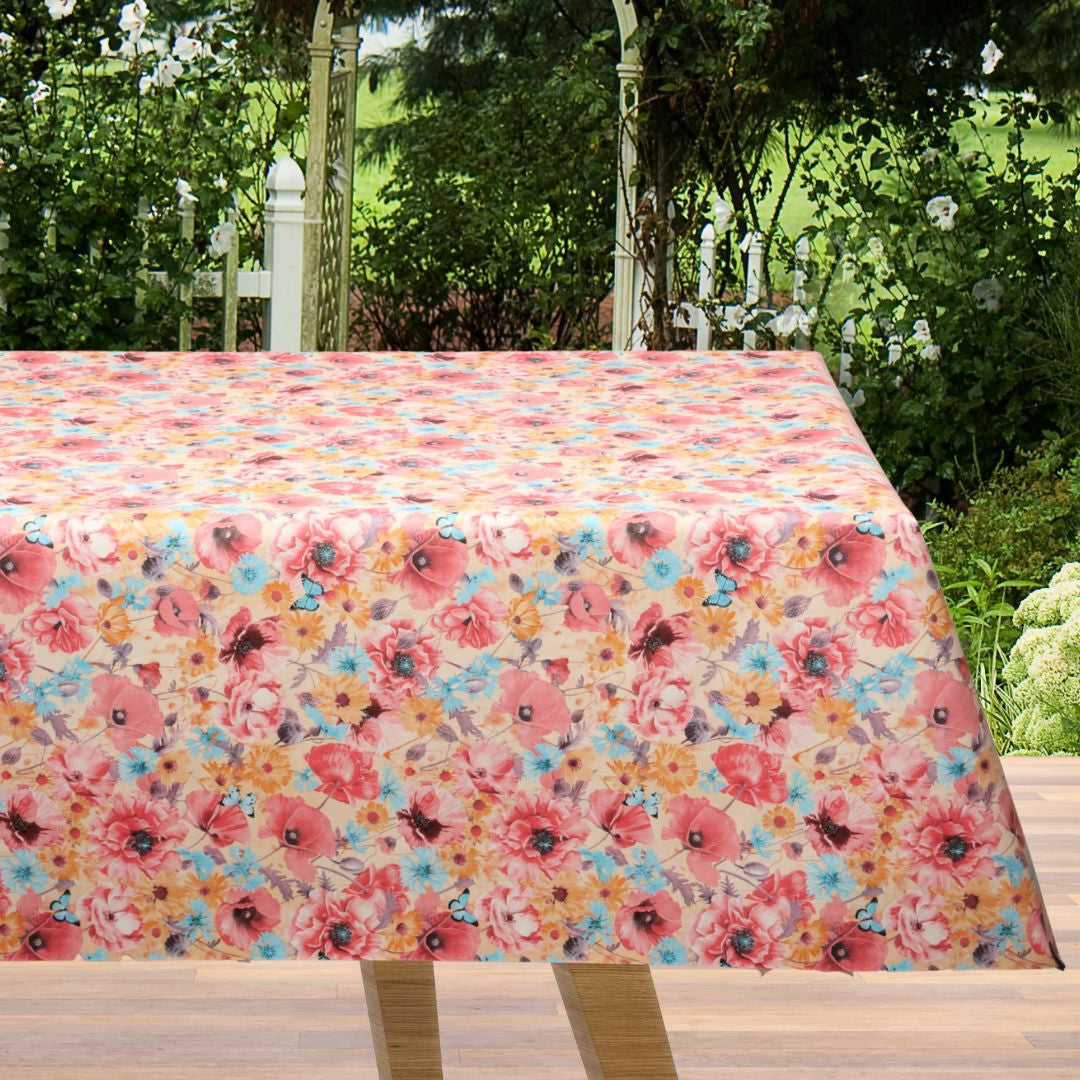 LÆNGDE: 5,3 m - En Buket fra Marken - Voksdug med blomster og sommerfugle