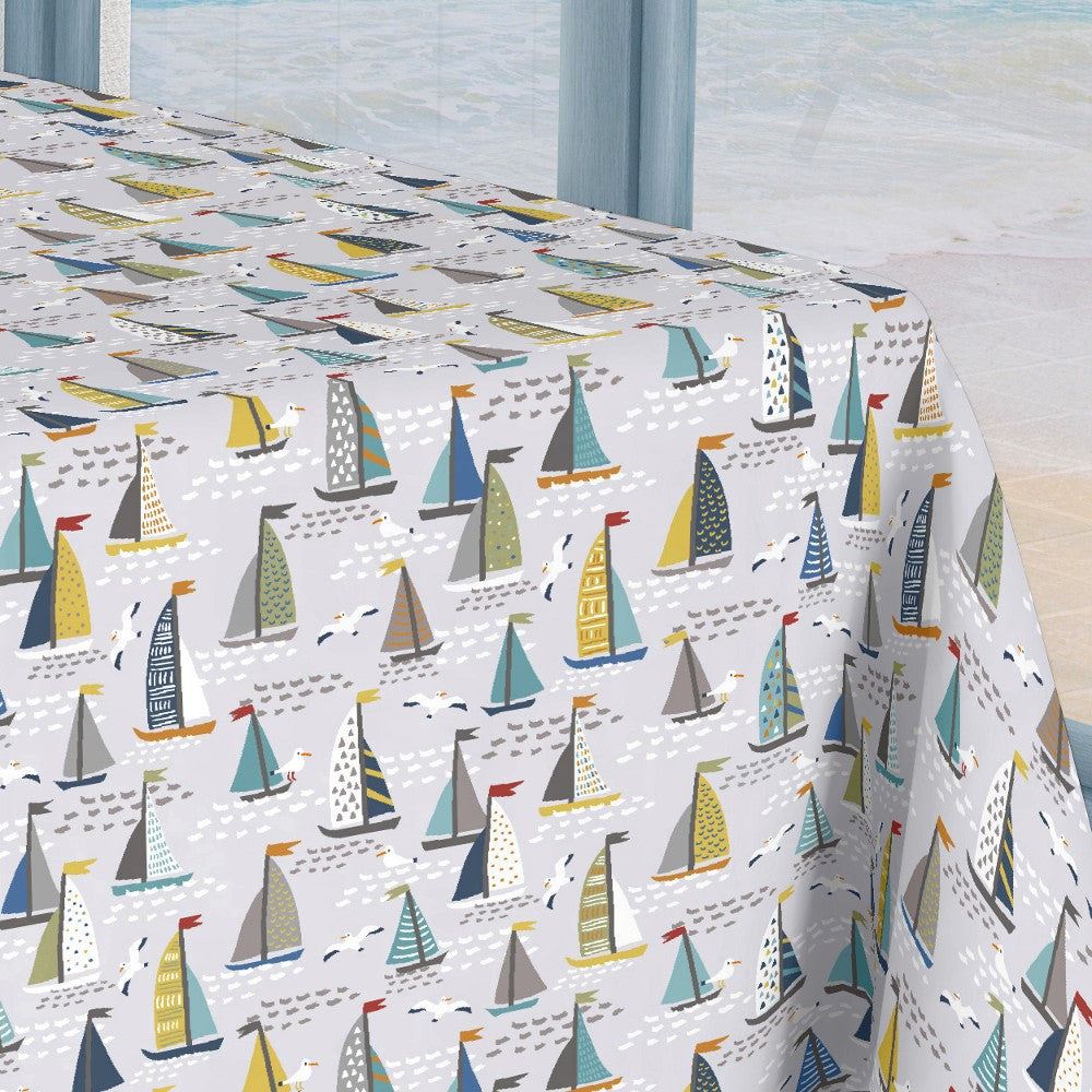 En Tur på Havet - Akryldug med vind i sejlene