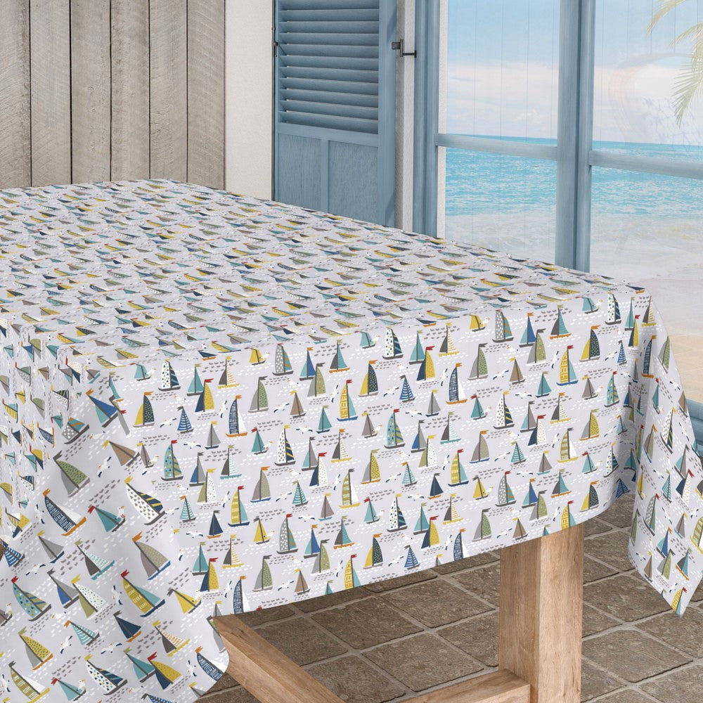 En Tur på Havet - Akryldug med vind i sejlene