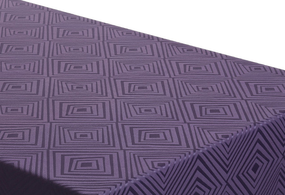 Engholm Diamond Rund Damask dug - lilla Ø 160