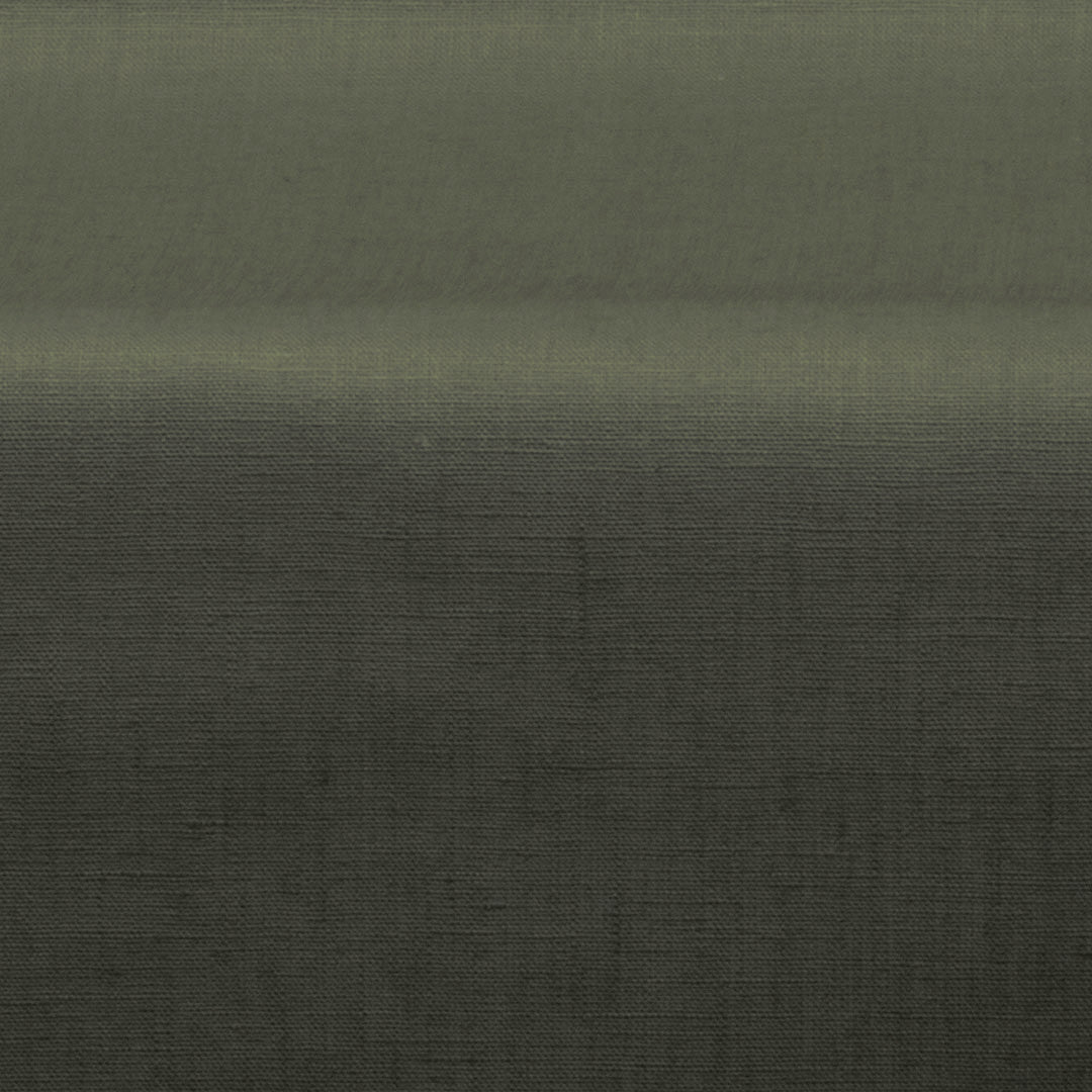 Ensfarvet dug i 100% hør coated med akryl - Mørkegrøn
