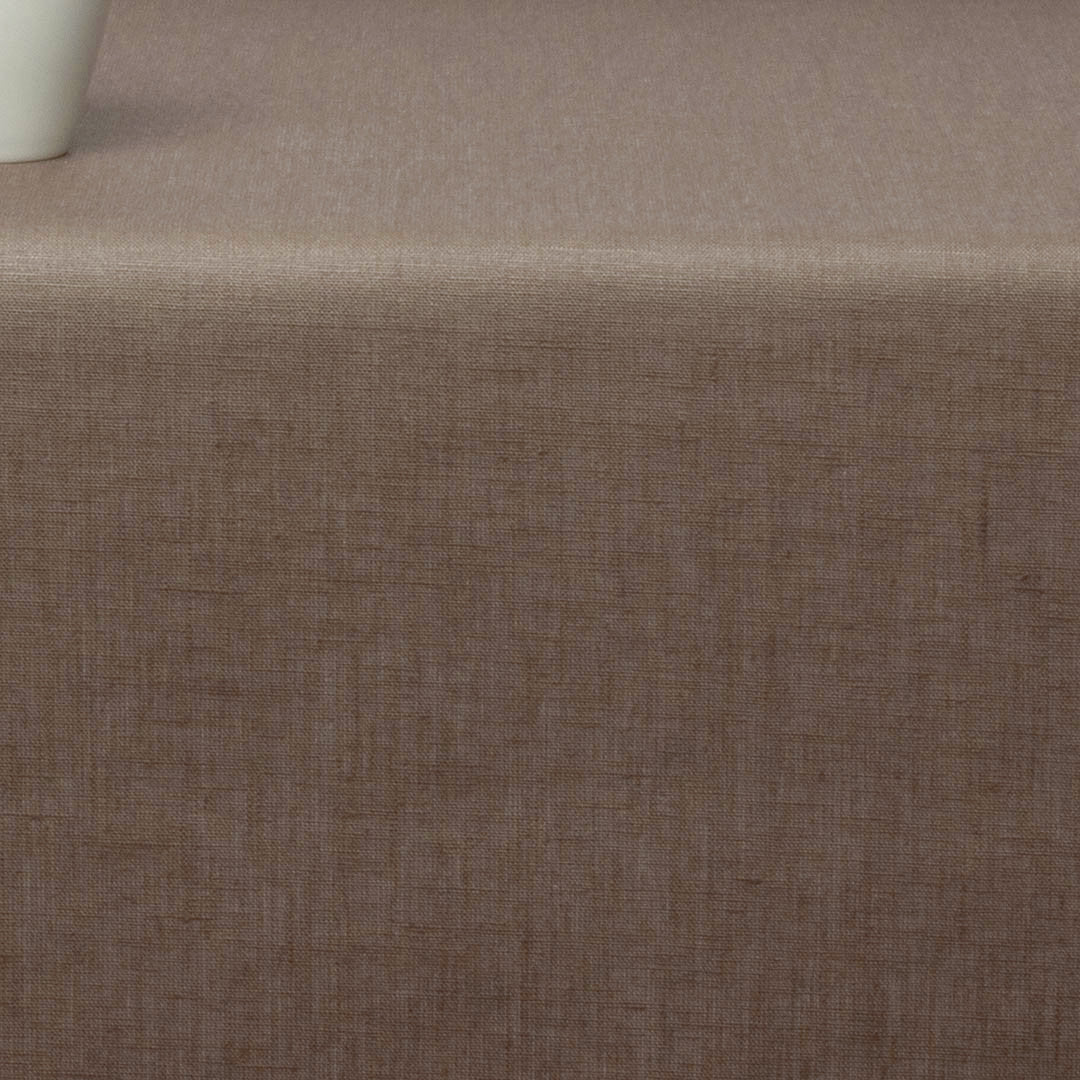 Ensfarvet dug i 100% hør coated med akryl - Mud