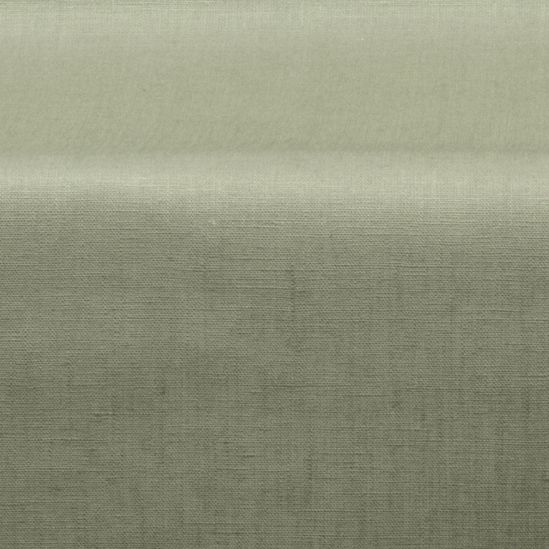 Ensfarvet akryldug i 100% hør - 140 cm bred, støvet grøn