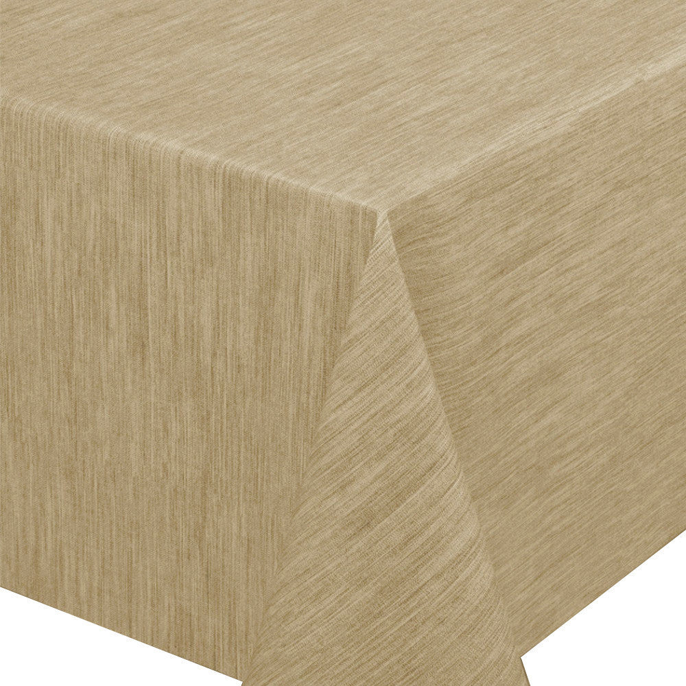 Ensfarvet voksdug med flot præget struktur, 160 cm bred - Beige