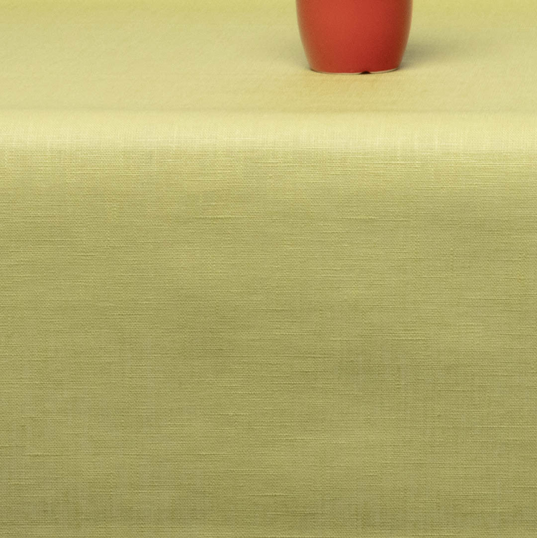 Ensfarvet hørdug - Ensfarvet dug i 100% hør coated med akryl - Lime