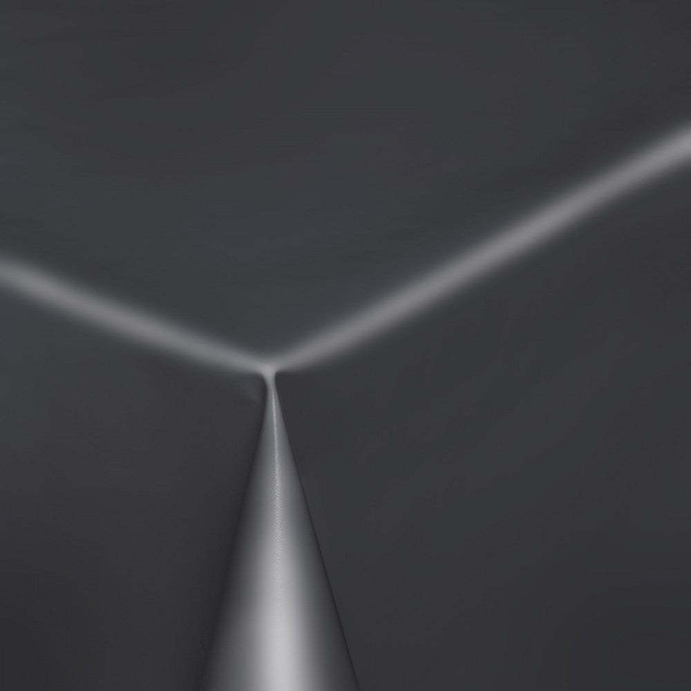 Uni Color - Ensfarvet halvblank voksdug, 140 cm bred - Antracit