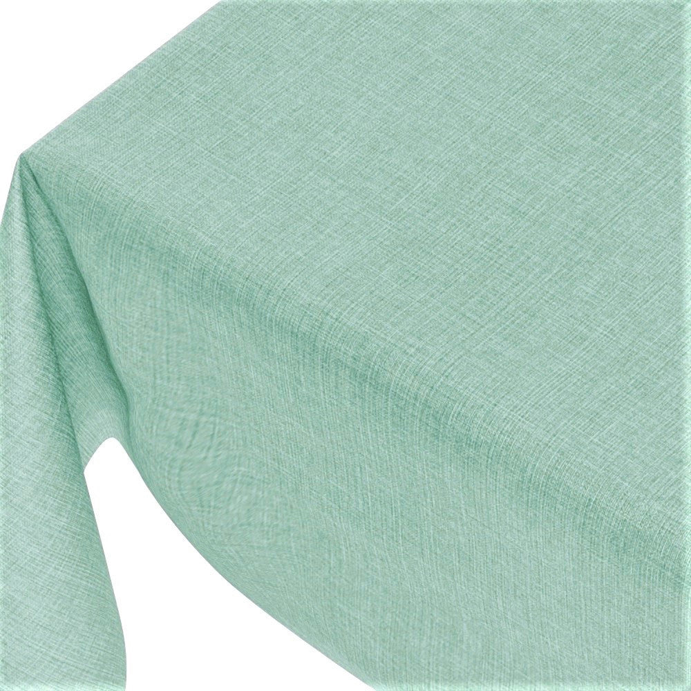 Linen Look Mint Green - ensfarvet voksdug i hørlook med præget overflade