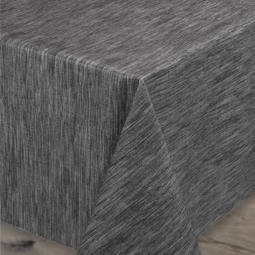 Ensfarvet voksdug med flot præget struktur, 160 cm bred - Antracit