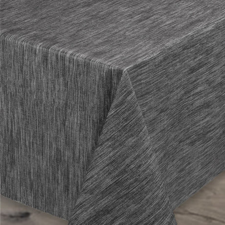 Ensfarvet voksdug med præget struktur, 140 cm bred - Antracit